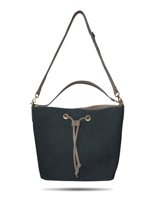 Bolsa Extrutura, Det. Puxador Variante Cinza e Camurça